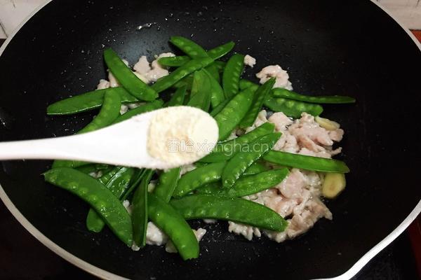荷兰豆炒肉的做法图解10