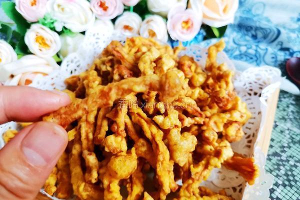 酥炸海鲜菇的做法图解13