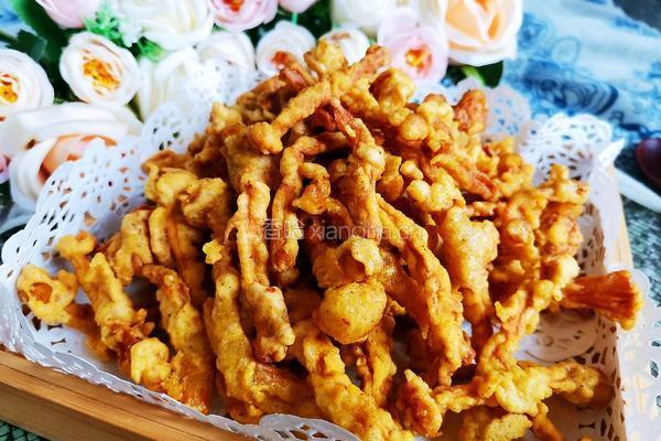 酥炸海鲜菇的做法图解14