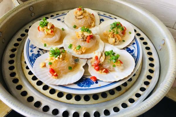 蚝油蒜蓉辣酱蒸扇贝的做法图解11