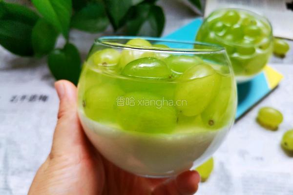 双色青提果冻杯的做法图解8