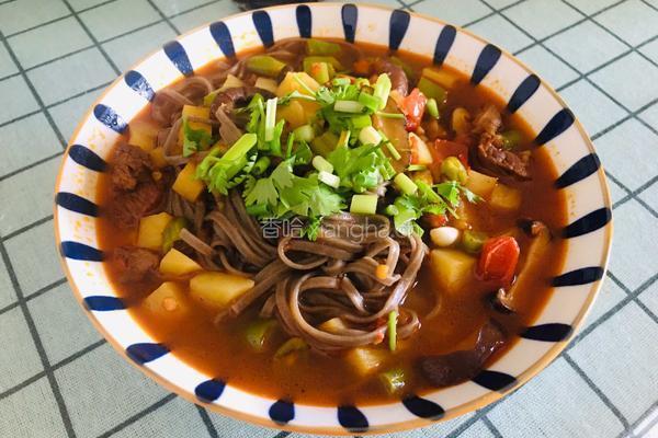 香菇牛肉荞面的做法图解12
