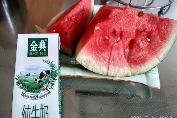 西瓜奶昔的做法图解1