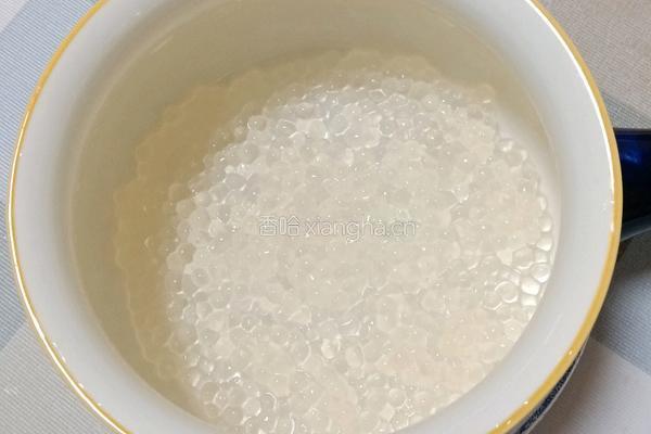 牛奶西瓜西米露的做法图解8
