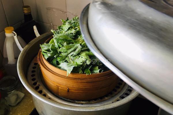 蒸芹菜叶的做法图解5