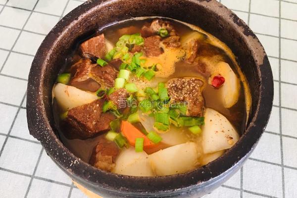 砂锅红烧牛腩炖萝卜的做法图解12