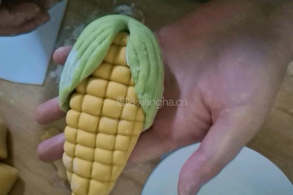 彩蔬玉米馒头的做法图解10
