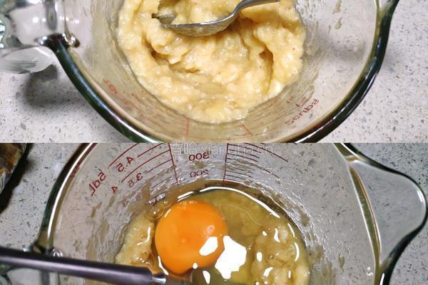 无油无糖低脂饱腹の香蕉燕麦饼的做法图解2