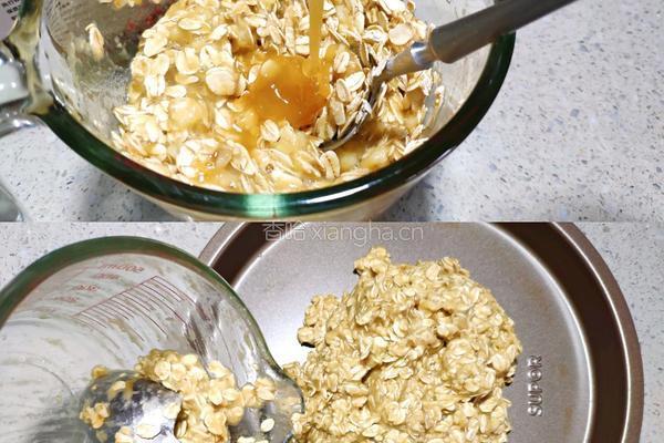 无油无糖低脂饱腹の香蕉燕麦饼的做法图解4