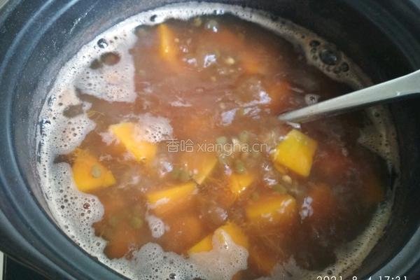 南瓜绿豆粥的做法图解9