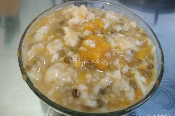 南瓜绿豆粥的做法图解13