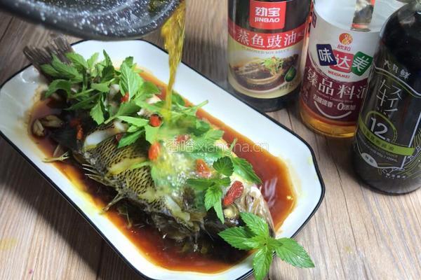薄荷蒸鲈鱼的做法图解13