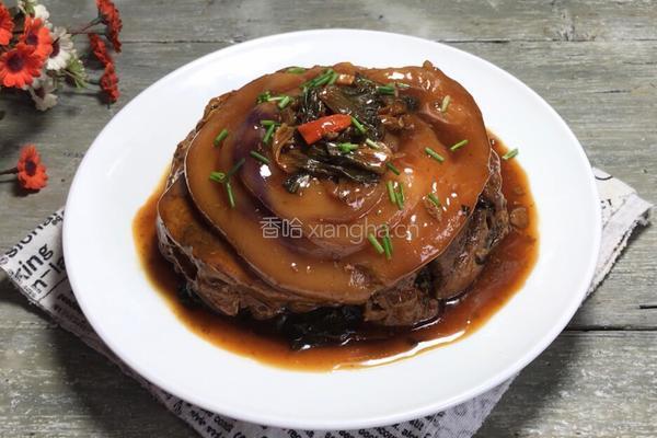 猪膀酿梅干菜的做法图解14