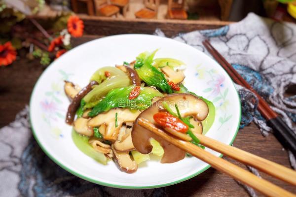 生菜炒香菇的做法图解12