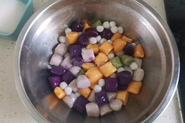红糖酒酿芋圆的做法图解4