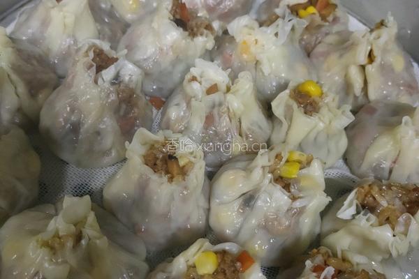 肉丁烧麦的做法图解4