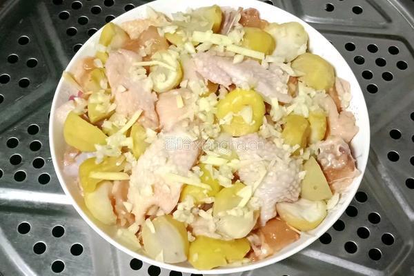 家常板栗蒸鸡的做法图解11