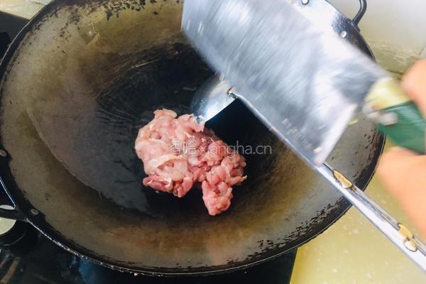 豇豆炒肉丝的做法图解4