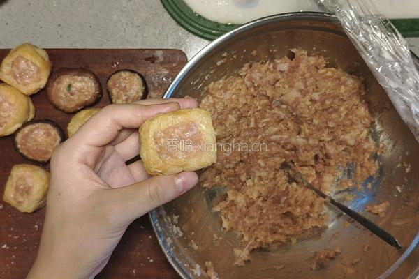 美味便当搭配 广东酿豆泡 酿香菇 酿白豆腐的做法图解17