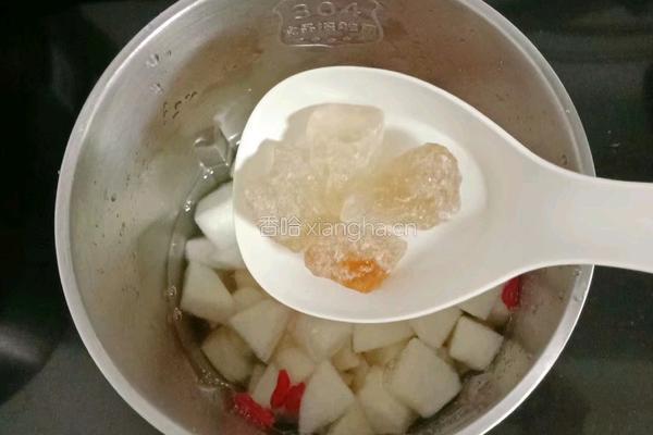 白果枸杞雪梨汁的做法图解7