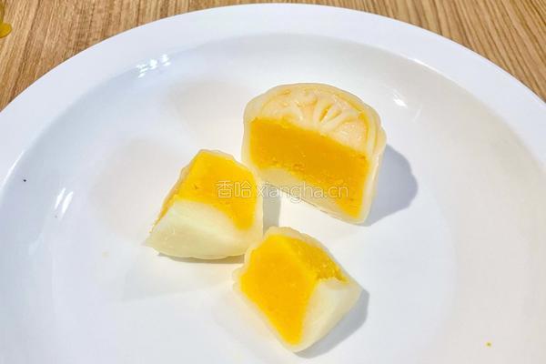 低脂低糖❗奶黄冰皮月饼❗不用烤箱的高颜值月饼的做法图解6