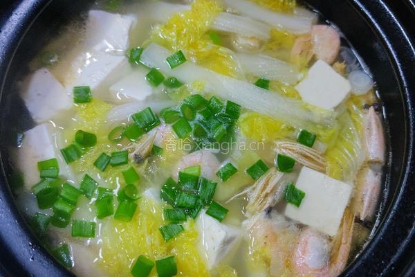 豆腐鲜虾汤的做法图解4