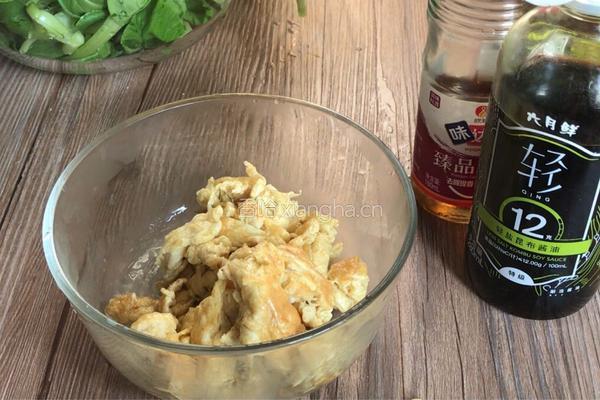 青菜香菇炒鸡蛋的做法图解6
