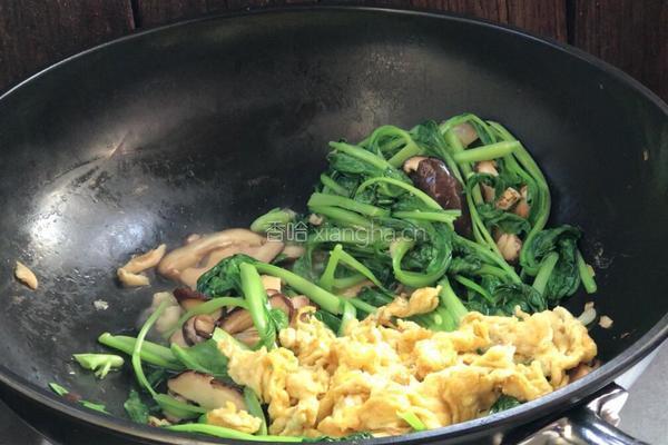 青菜香菇炒鸡蛋的做法图解11