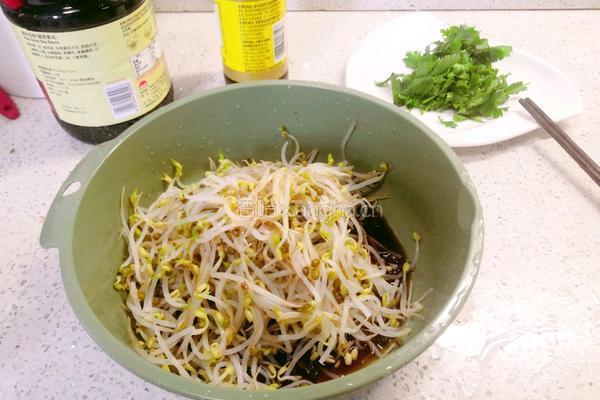 凉拌绿豆芽的做法图解2