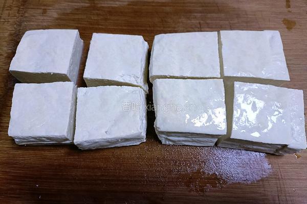 盐卤老豆腐酿肉的做法图解2