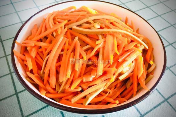 胡萝卜丝炒豆干的做法图解10