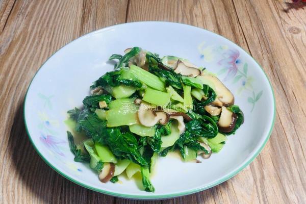 香菇炒小白菜的做法图解10