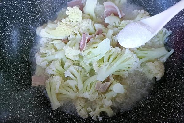 咸肉炒松花菜的做法图解10
