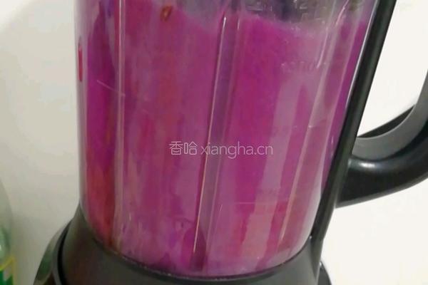 紫薯山药紫米糊的做法图解4
