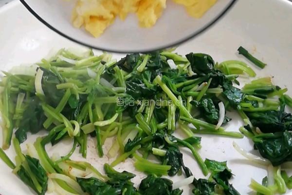 菠菜炒鸡蛋的做法图解9