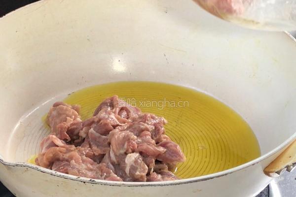 菜心梗炒肉的做法图解15