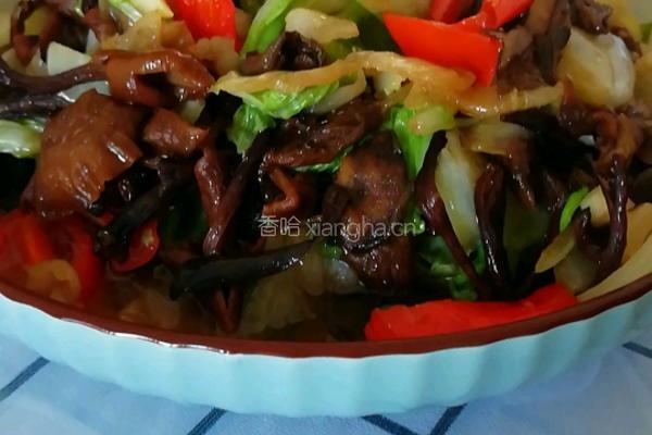 炒干蘑菇白菜的做法图解8