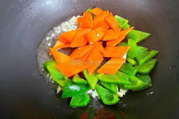 青椒炒花菜的做法图解6