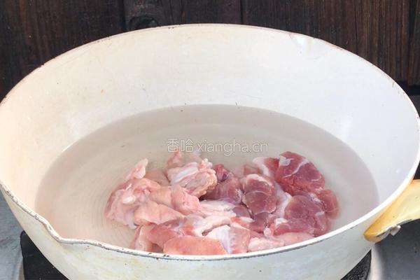 白萝卜炖猪肉的做法图解4