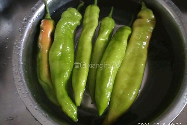辣椒酿肉的做法图解2