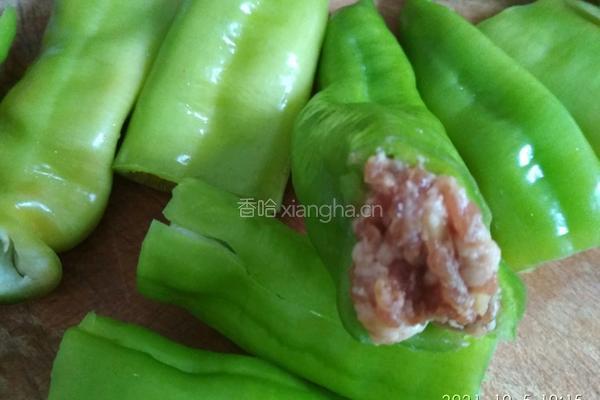 辣椒酿肉的做法图解4