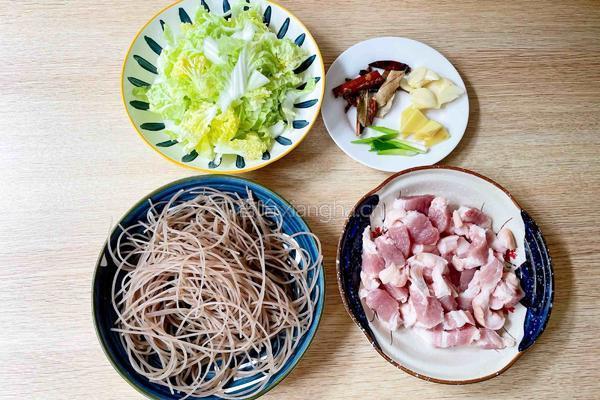 猪肉白菜炖粉条的做法图解3
