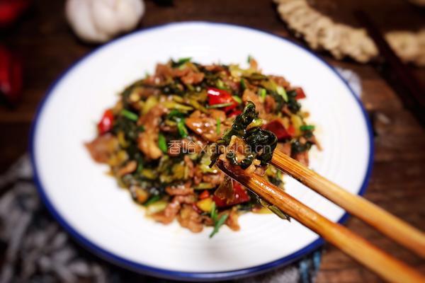 冲菜炒肉的做法图解12