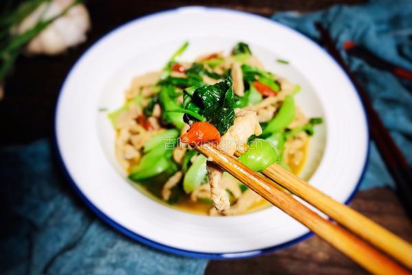 小白菜炒肉丝的做法图解12