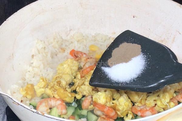玉米虾仁蛋炒饭的做法图解11