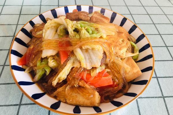 白菜粉条炖豆腐的做法图解11
