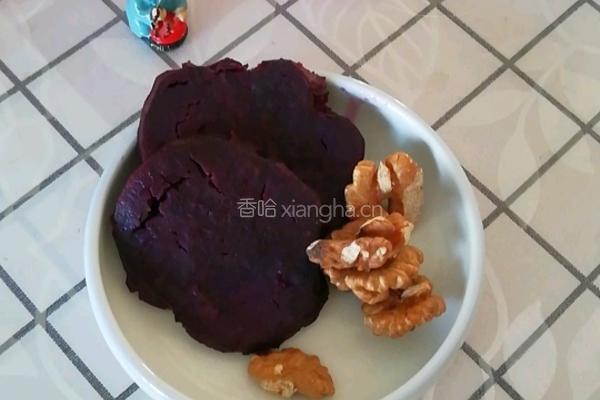 紫薯核桃奶的做法图解1