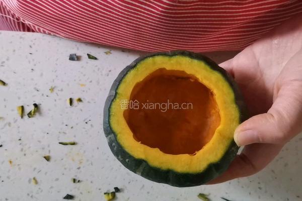 万圣节南瓜虾仁炒饭的做法图解2