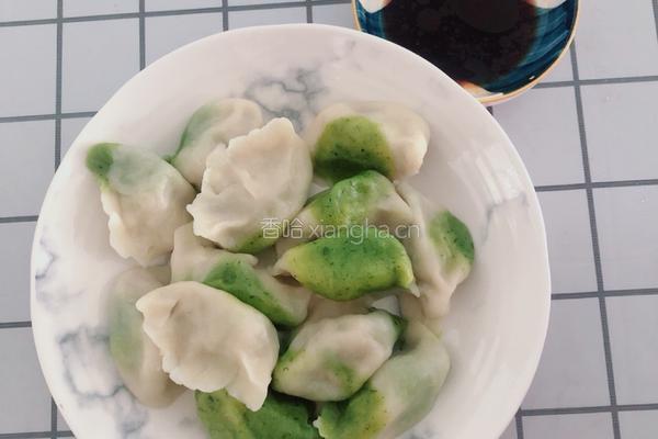 绿色水饺的做法图解7