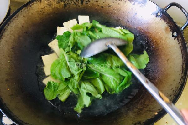 菜心豆腐汤的做法图解4